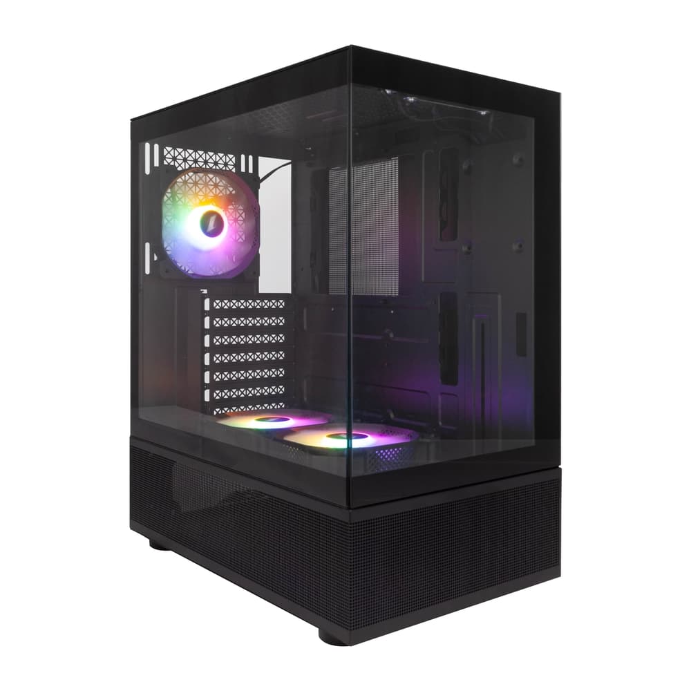 Корпус 1STPLAYER MIKU Mi7-A Black / ATX / 3x120mm FRGB fans / Mi7-A-BK-2F1R-1F1