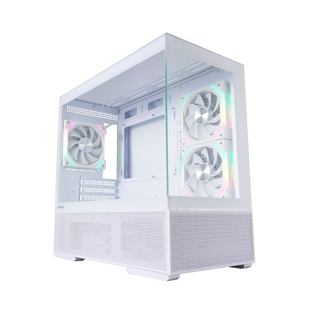 Корпус 1STPLAYER CV6 ARGB White / mATX / 3x120mm ARGB & 2x120mm fans / CV6-WH-2FAR-W-2FH7R-W-1FH7-W