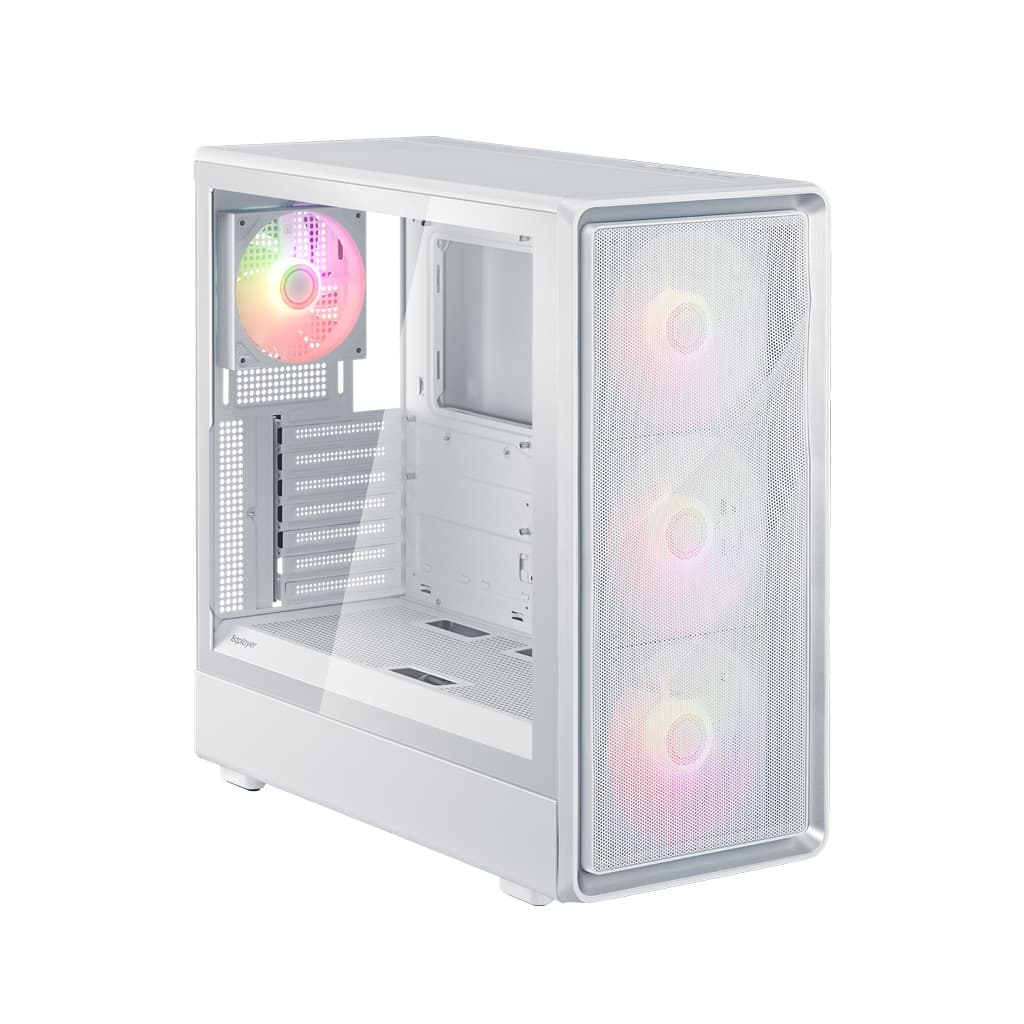 Корпус 1STPLAYER WA8 White / ATX / 3x140mm & 1x120mm ARGB fans / WA8-WH-3FA7-14-W-1FA7-W