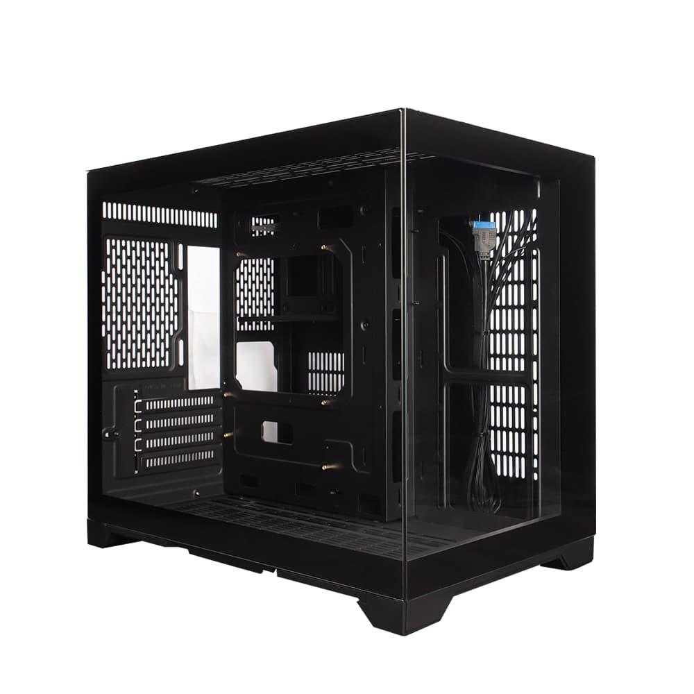 Корпус 1STPLAYER MEGAVIEW MV6-TP Black / mATX / MV6-TP-BK
