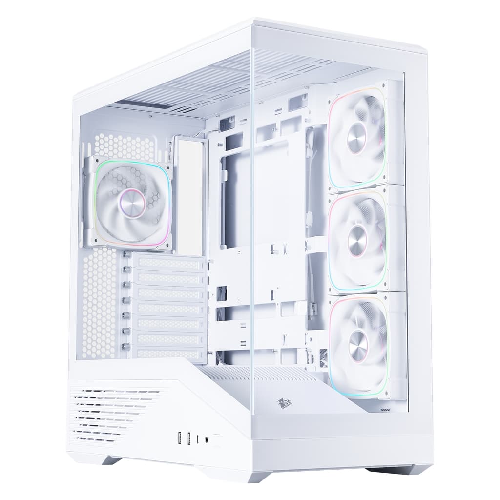 Корпус 1STPLAYER GM7 ARGB White / ATX / 4x120mm ARGB fans / GM7-WH-3FN7R-W-1FN7-W