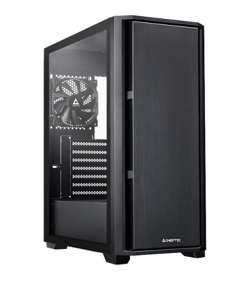 Корпус CHIEFTEC PRO MIDI TG AS-02B-TG-OP, TG, mini-ITX, mATX, ATX, черный