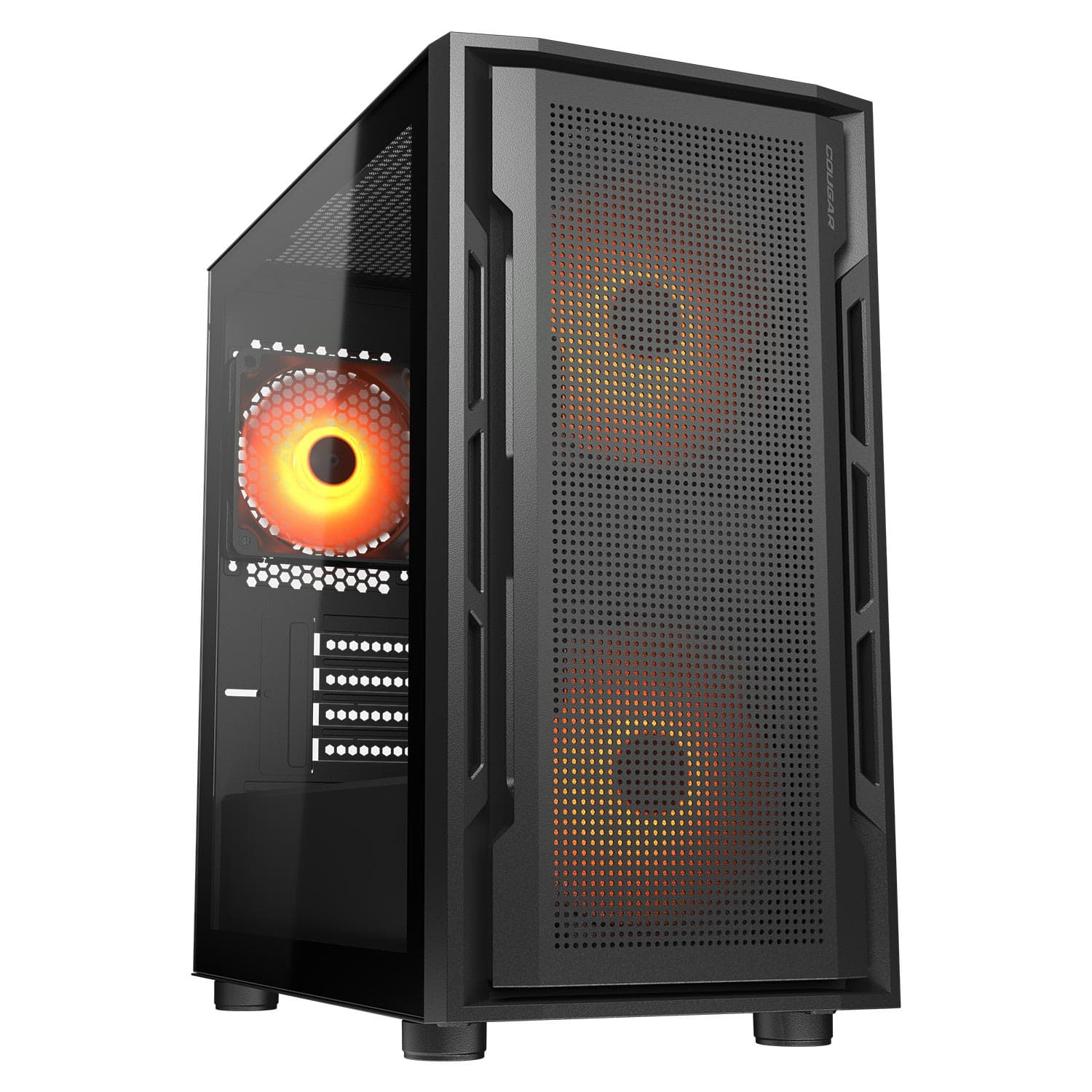 Корпус Cougar Uniface Mini RGB 2х140mm + 1x120mm ARGB Fan, ARGB Fan Hub, без БП, черный, mATX / CGR-55C9B-RGB