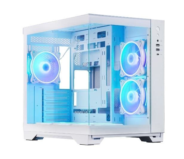 Корпус CHIEFTEC VISIO WHITE GM-30W-TG-OP, TG (aquarium), 6x120mm ARGB Fan, mini-ITX, mATX, ATX, белый