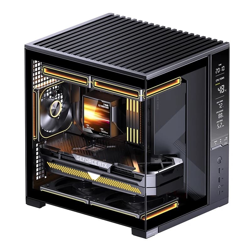 Корпус JONSBO D34 Black, mini-ITX, mATX, черный