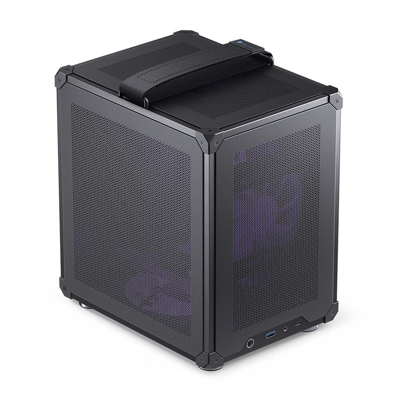 Корпус JONSBO C6 Handle Black, mini-ITX, mATX, черный