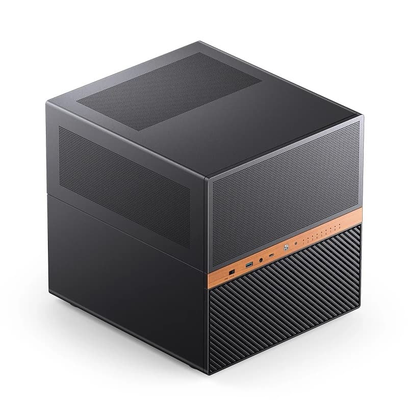 Корпус JONSBO N6 Black, 2x120mm Fan, mini-ITX, mATX, черный