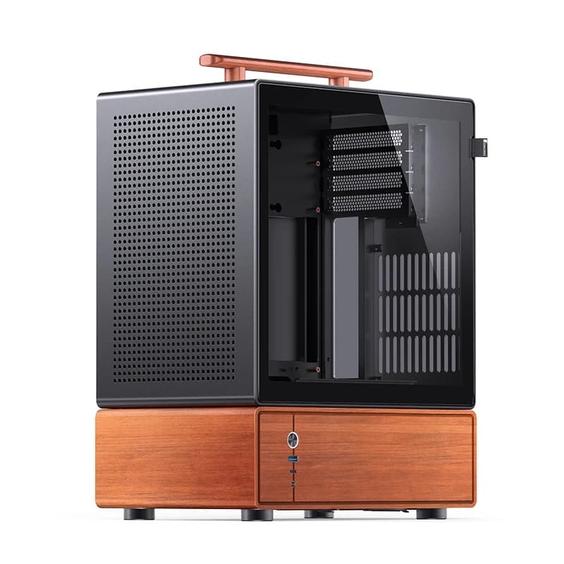 Корпус JONSBO T7 Black, TG, mini-ITX, mATX, черный