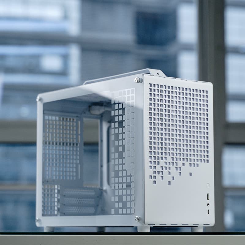 Корпус JONSBO Jonsplus Z20 White, TG, mini-ITX, mATX, белый