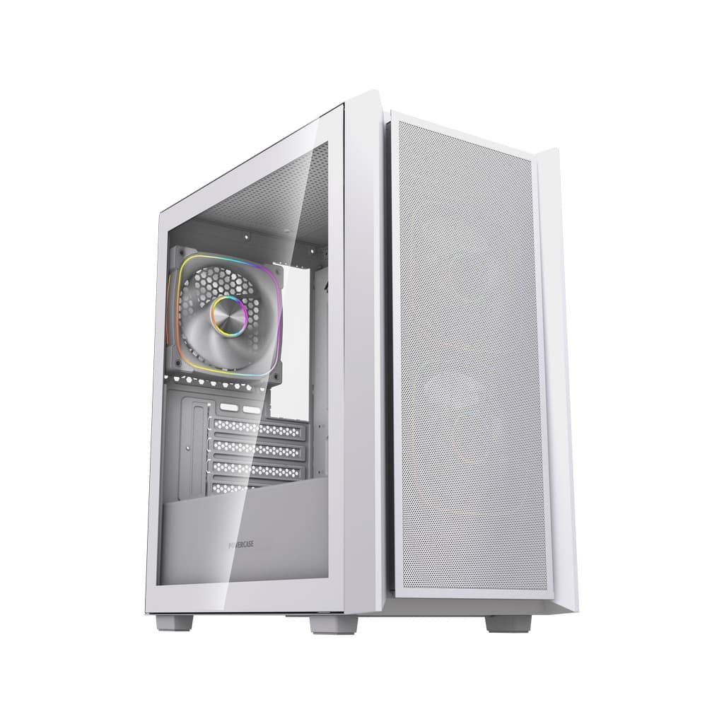 Корпус Powercase Mistral SM03 ARGB, Tempered Glass, 3x120mm ARGB PWM fans, белый, mATX (CMMSM03W-A3)