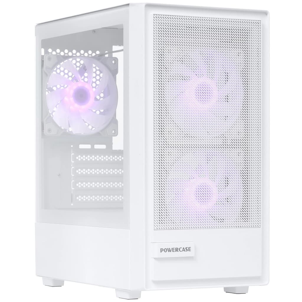 Корпус Powercase Mistral SM02 ARGB, Tempered Glass, 3x120mm ARGB PWM fans, белый, mATX (CMMSM02W-A3)