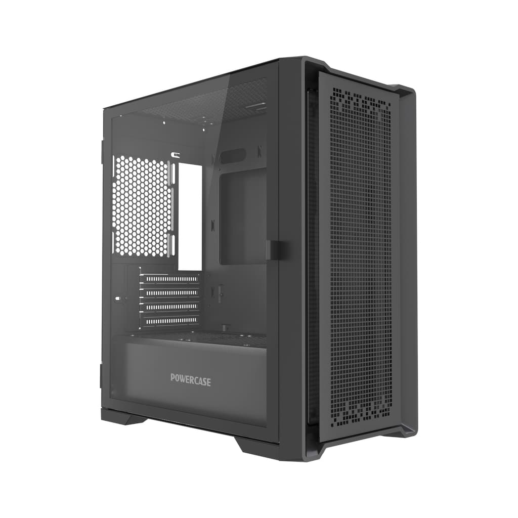 Корпус Powercase ByteFlow Micro NF, Black,Tempered Glass, W/O fans, чёрный, mATX (CAMBNF-F0)