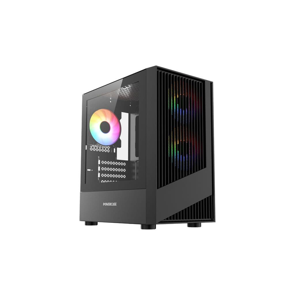 Корпус Powercase Mistral Micro A12B, Tempered Glass, 3x120mm FRGB fan, чёрный, mATX (CMMA12B-L3)