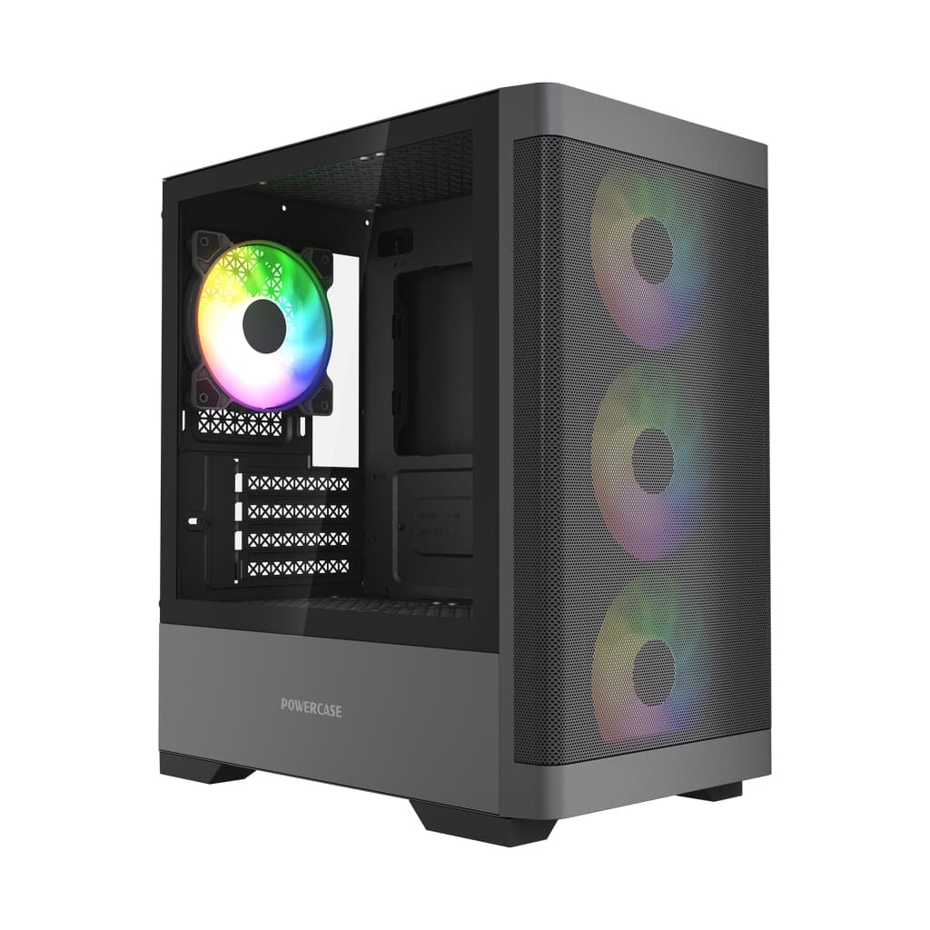 Корпус Powercase Mistral Micro A13B, Tempered Glass, 4x120mm FRGB fan, чёрный, mATX (CMMA13B-L4)