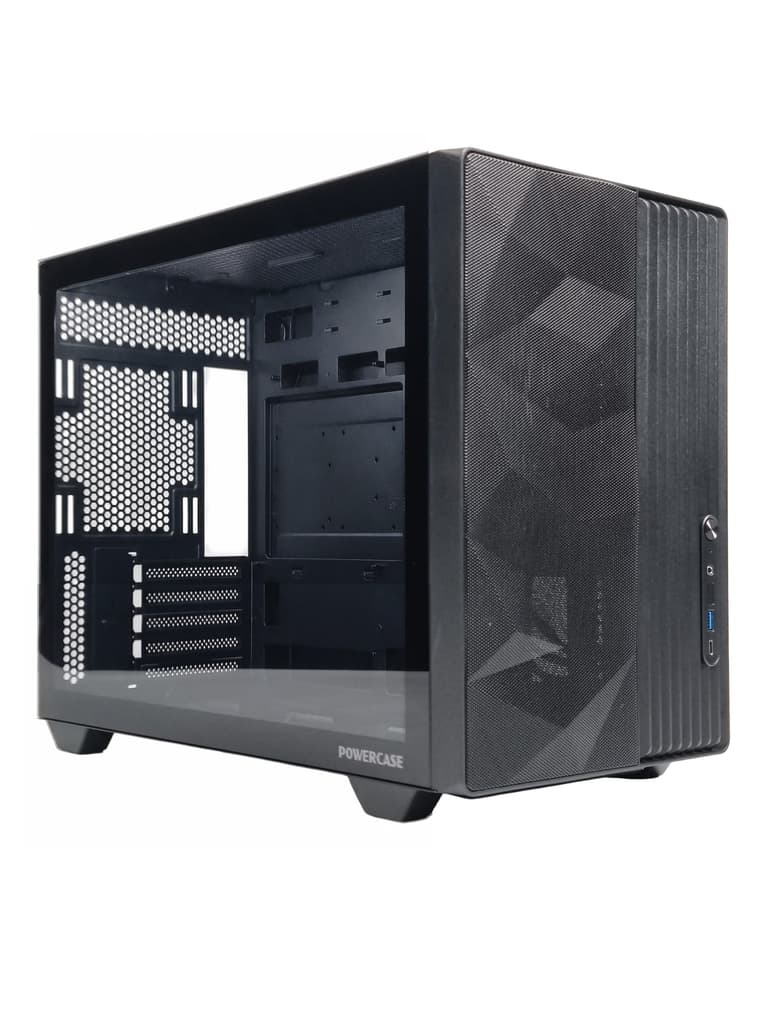 Корпус Powercase TX3, TG, Type-C, No Fans, чёрный, mATX (CTX3AB-F0)