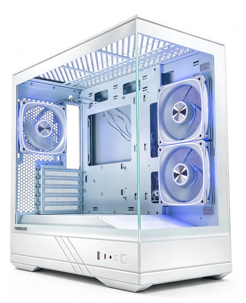 Корпус Powercase GT3 ARGB, TG, Type-C, 3x 120мм ARGB PWM Fans, белый, mATX (CMGT3W-A3)