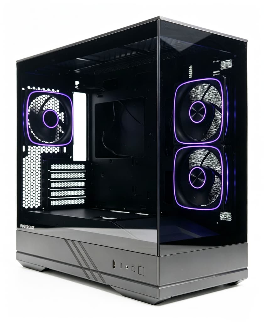 Корпус Powercase GT3 ARGB, TG, Type-C, 3x 120мм ARGB PWM Fans, чёрный, mATX (CMGT3B-A3)