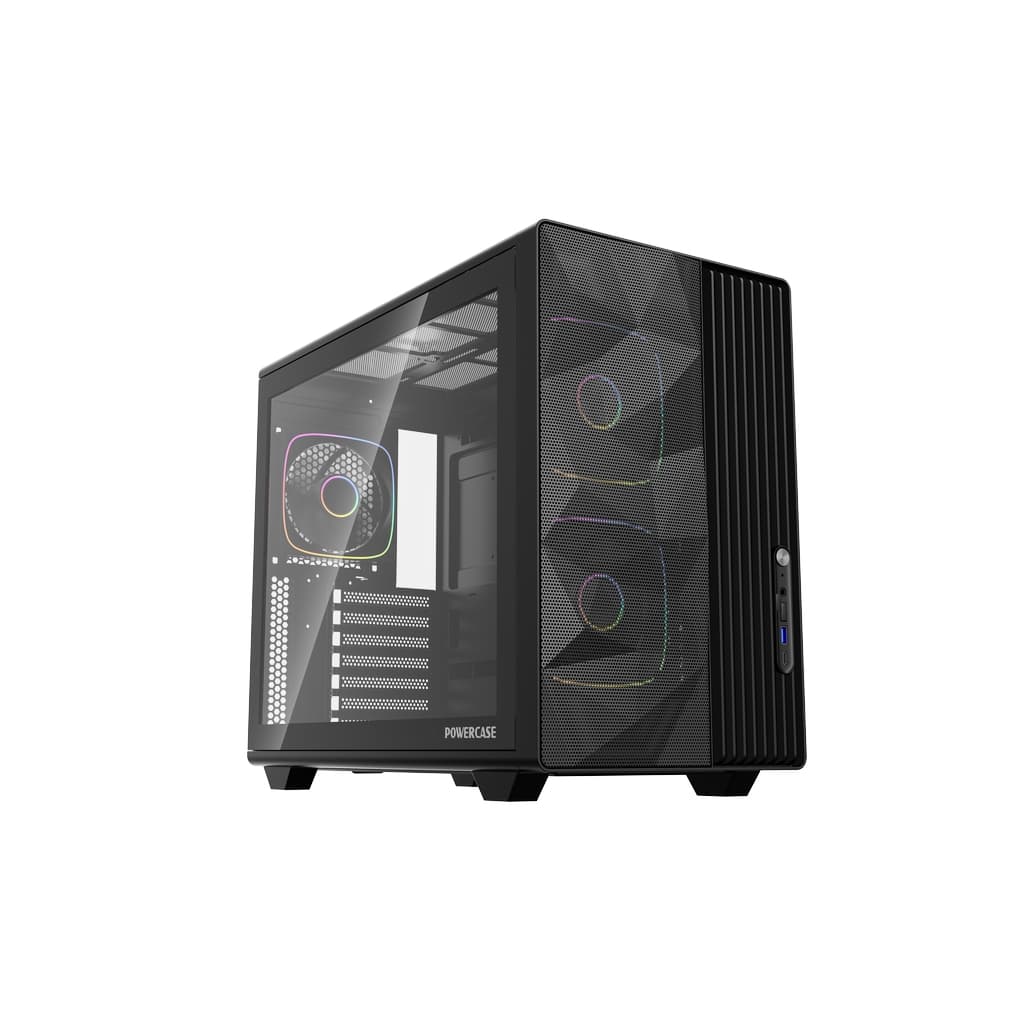 Корпус Powercase TX5 ARGB, TG, Type-C, 3x 120мм ARGB PWM Fans, чёрный, ATX (CTX5AB-A3)
