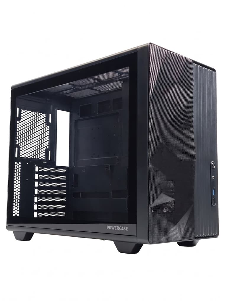 Корпус Powercase TX5, TG, Type-C, No Fans, чёрный, ATX (CTX5AB-F0)