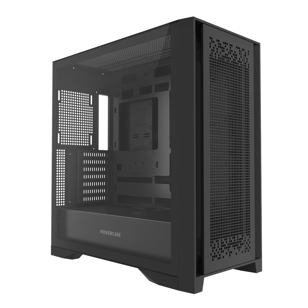 Корпус Powercase ByteFlow Pro, Black, Tempered Glass, Type-C, W/O fans, чёрный, E-ATX (CH9GPB-F0)