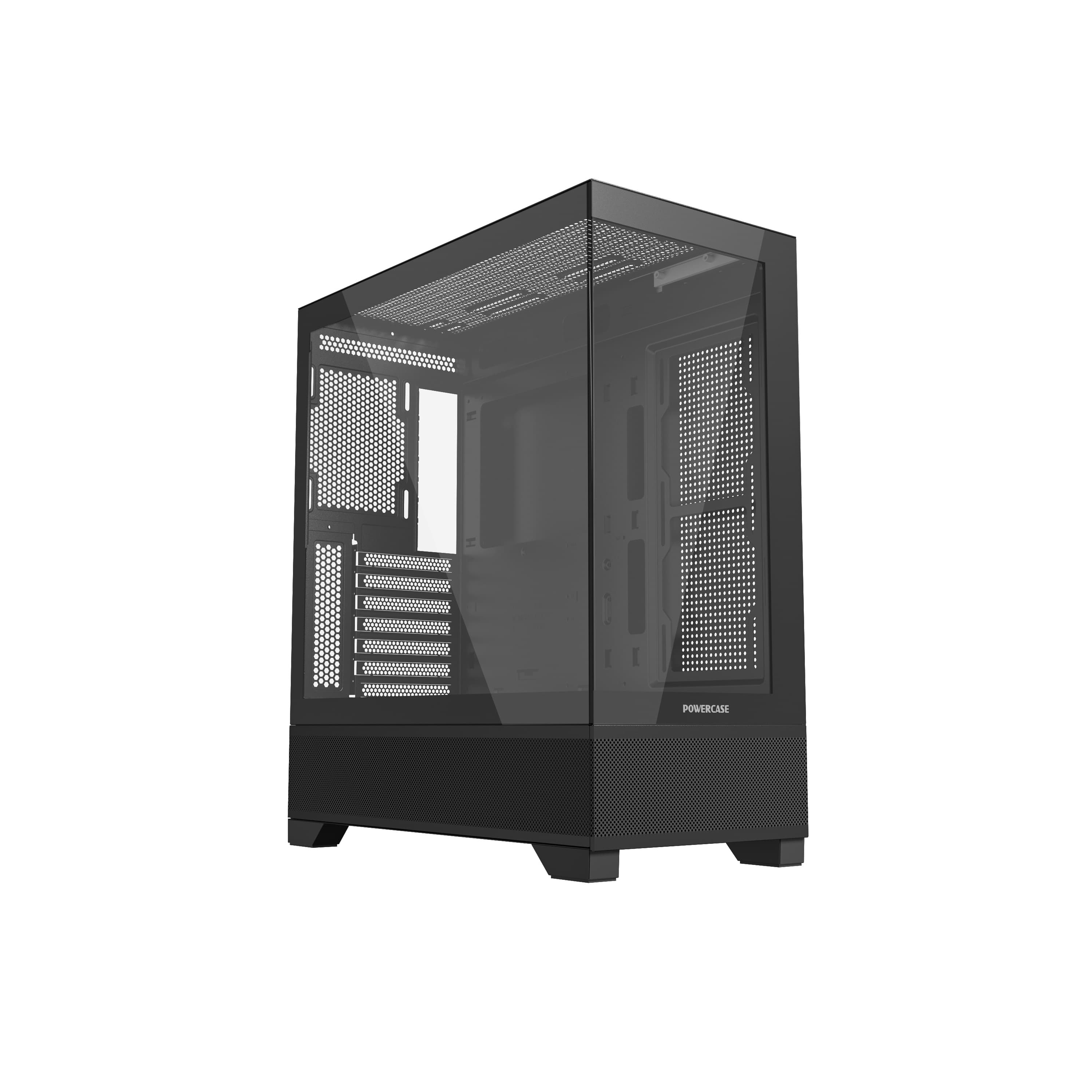 Корпус Powercase Luminous, Tempered Glass, чёрный, ATX (CLB-L0)
