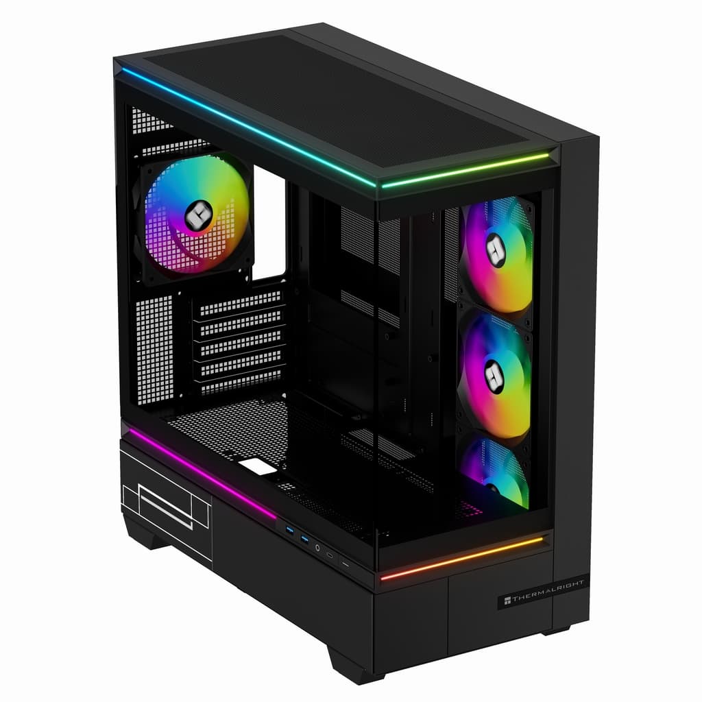 Корпус Thermalright M10 Black FAN4-C / TG / 4x120mm ARGB PWM Fans / USB TYPE-C / mATX / TRTLM10BF4C