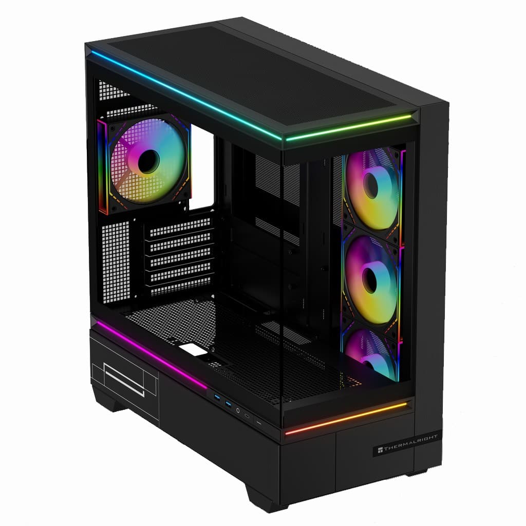 Корпус Thermalright M10 Black FAN4-M / TG / 4x120mm ARGB PWM Fans / USB TYPE-C / mATX / TRTLM10BF4M