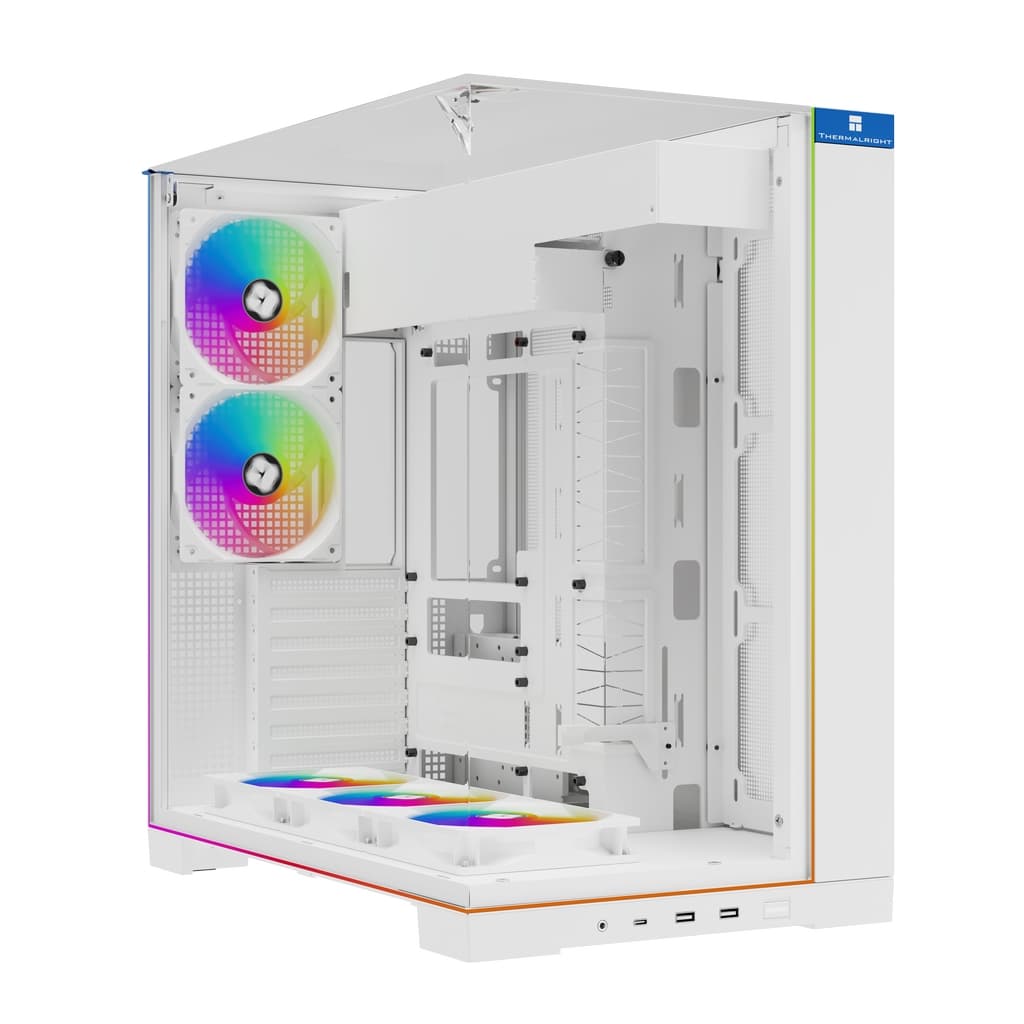 Корпус Thermalright TR-A70 ARGB White FAN5-C / TG / 5 x120mm ARGB PWM Fans / ARGB Strip / USB TYPE-C / ATX / TRA70AF5CW