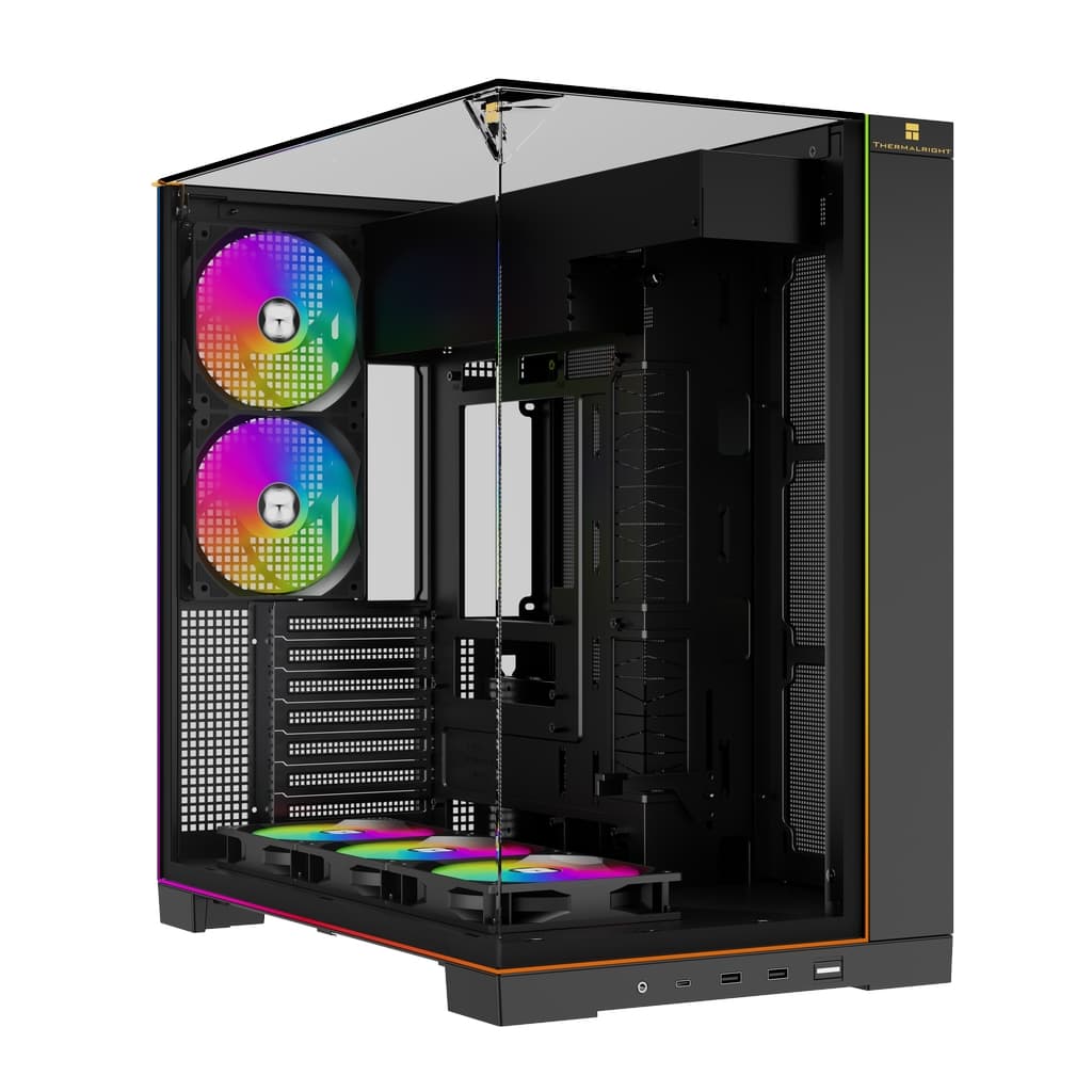 Корпус Thermalright TR-A70 ARGB FAN5-C / Black / TG / 5 x120mm ARGB PWM Fans / ARGB Strip / USB TYPE-C / ATX / TRA70AF5CB