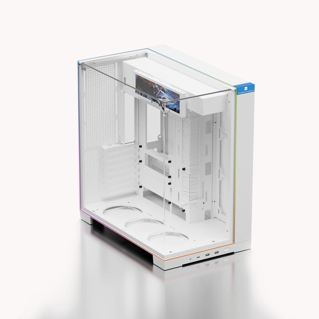 Корпус Thermalright TR-A70 Vision White / TG / ARGB Strip / 9.16'' LCD screen / USB TYPE-C / W/O fans / ATX TRA70VW