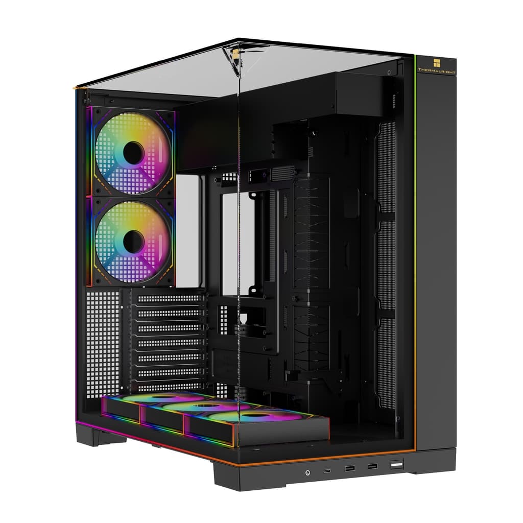 Корпус Thermalright TR-A70 ARGB FAN5-M / Black / TG / 5 x120mm ARGB PWM Fans / ARGB Strip / USB TYPE-C / ATX / TRA70AF5MB