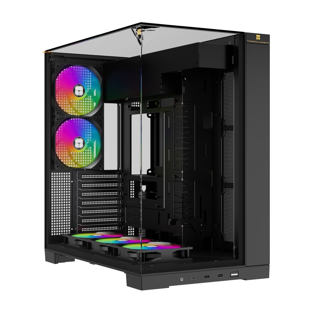 Корпус Thermalright TR-A70 FAN5-C / Black / TG / 5 x120mm ARGB PWM Fans / USB TYPE-C / ATX / TRA70F5CB