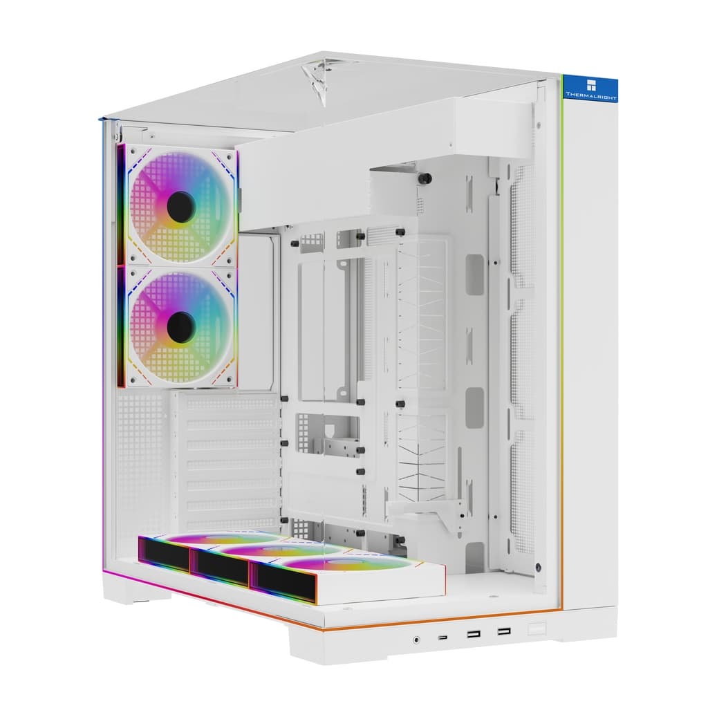 Корпус Thermalright TR-A70 ARGB White FAN5-M / TG / 5 x120mm ARGB PWM Fans / ARGB Strip / USB TYPE-C / ATX / TRA70AF5MW
