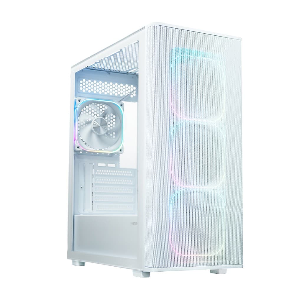 Корпус XASTRA A300M 4ARGB-C6 WH White mATX/Mesh/ Srewless full-size TG / 4x120mm FG120 ARGB PWM fans/Argb+PWM HUB 6ports/ A300M-4FG12A-C6-WH