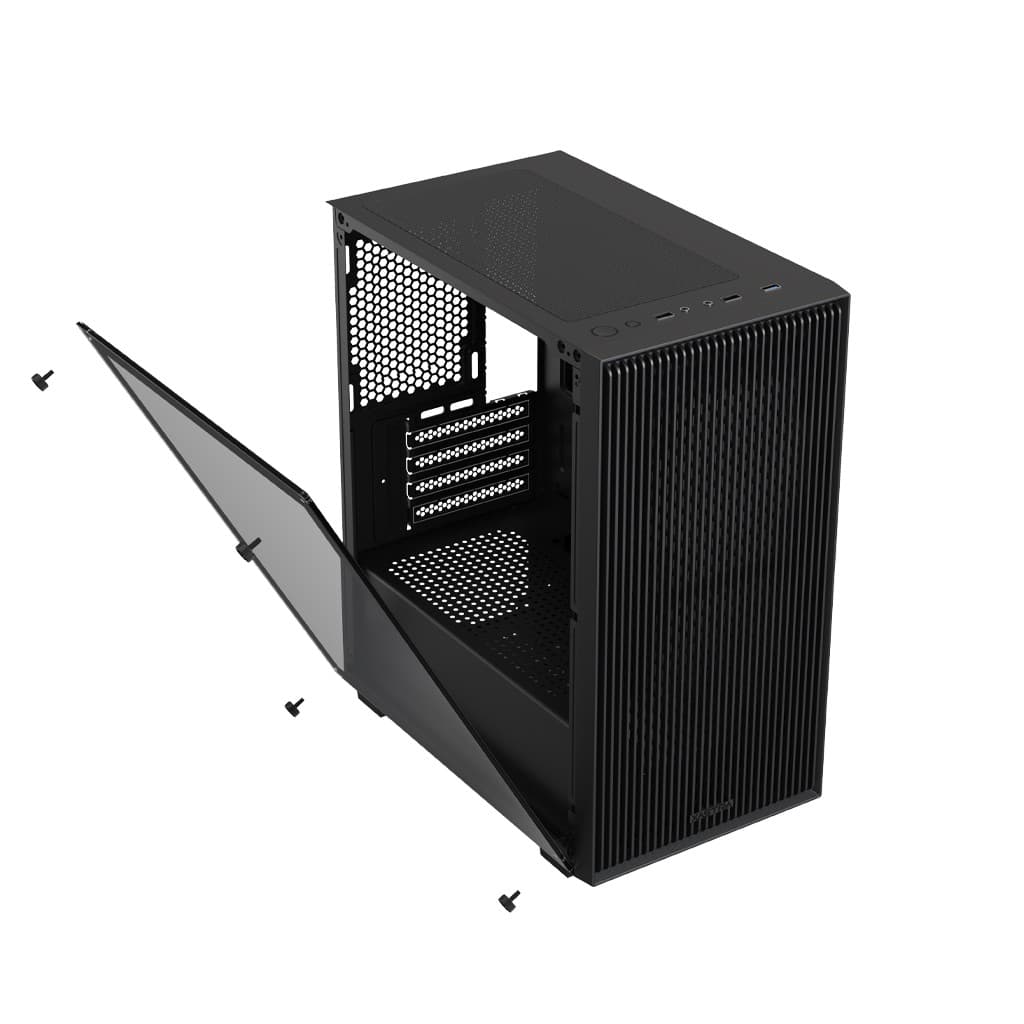 Корпус XASTRA A307M 3BK Black mATX/Mesh/ tempered glass / 3x120mm PWM FC black fans/ A307M-3FC12BK