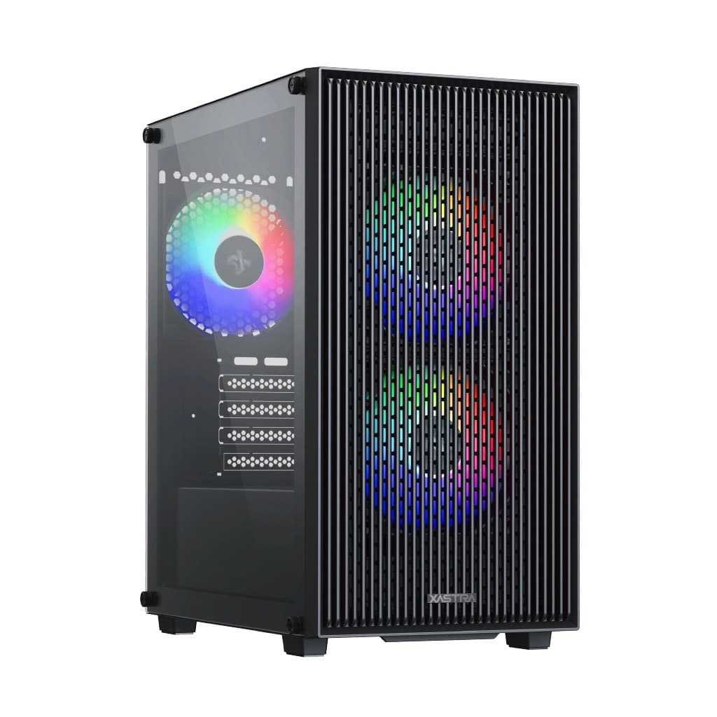 Корпус XASTRA A307M 3FRGB Black mATX/Mesh/ tempered glass / 3x 120mm FC120 FRGB fans/ A307M-3FC12F