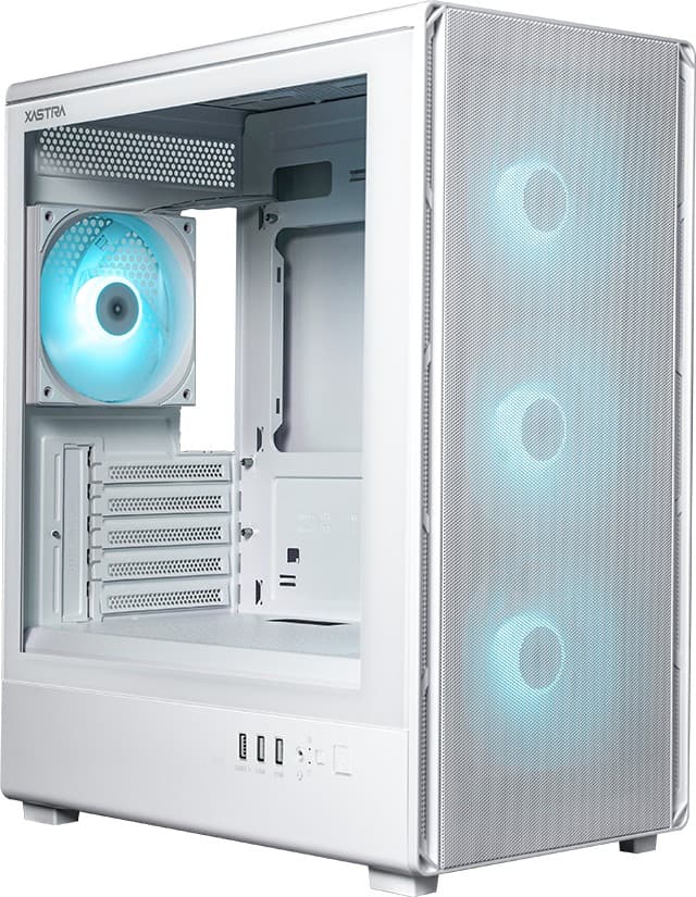 Корпус XASTRA A315M 4ARGB White mATX/Mesh/ Screwless TG/ 1x120mm+1x360 FA ARGB PWM fans/ A315M-1FA36A-1FA12A-WH