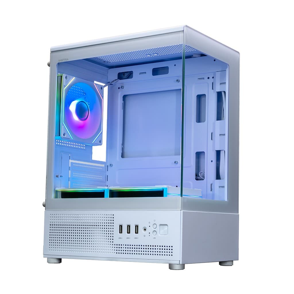 Корпус XASTRA Q300M 3ARGB-C6 White mATX/Aquarium/Screewless/ 3x120mm ARGB PWM FM fans/Argb+PWM HUB 6port/ Q300M-3FM12A-C6-WH