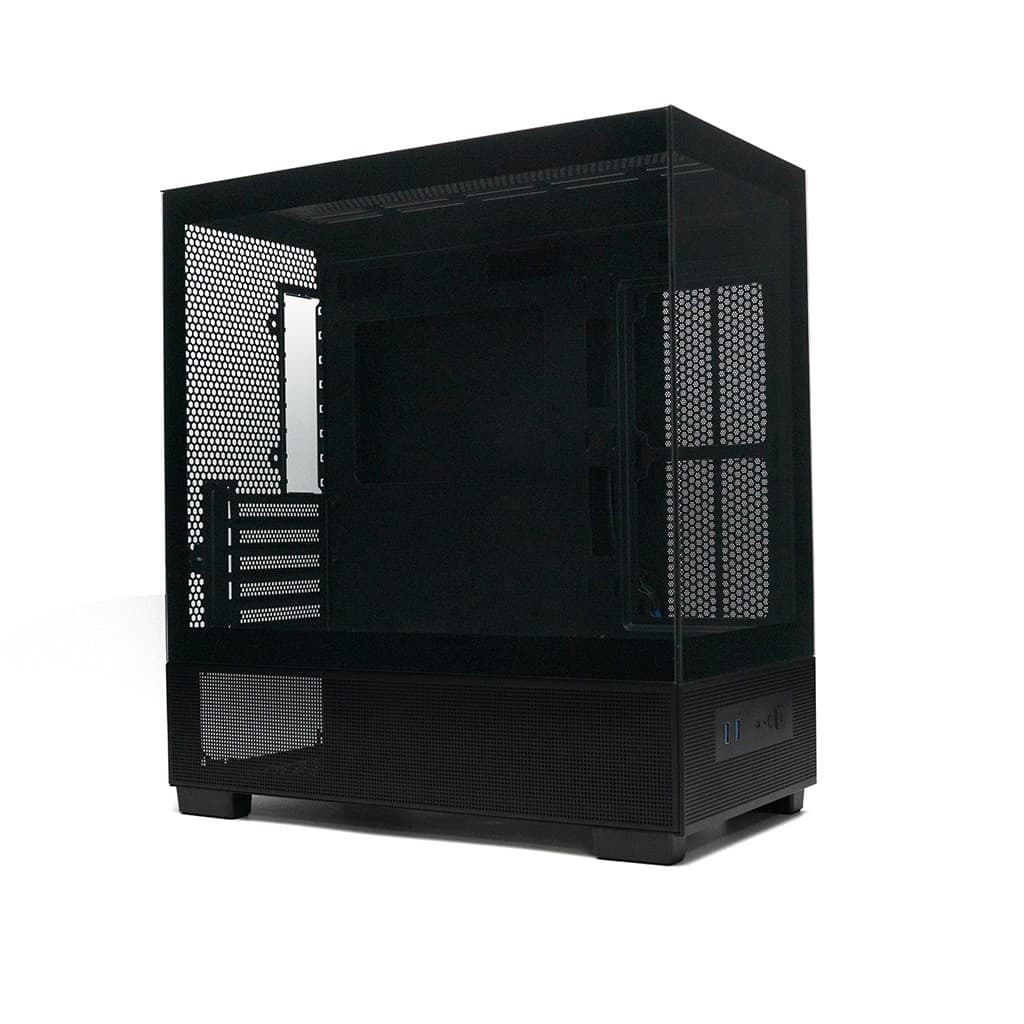 Корпус XASTRA Q500M-0F Black mATX/Aquarium/Screewless/no fans/ Q500M-0F