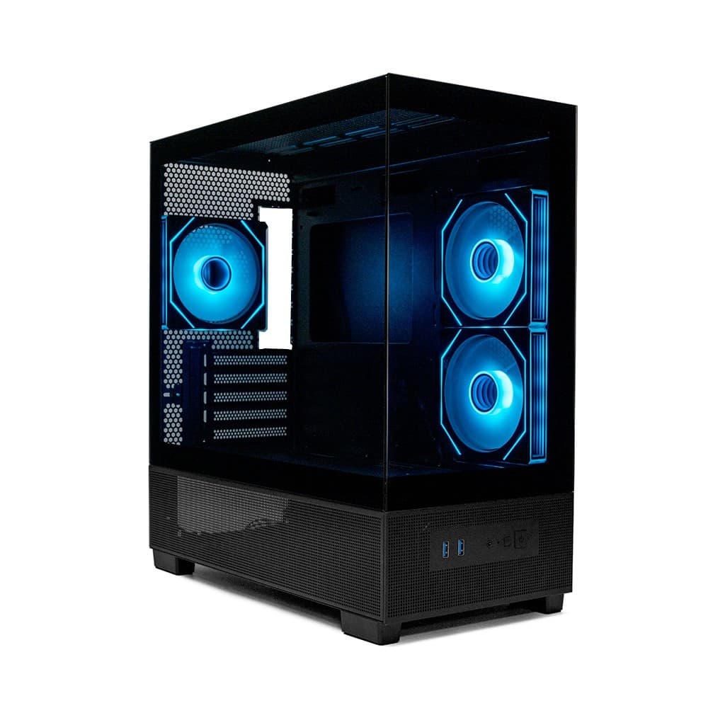 Корпус XASTRA Q500M 3ARGB-C10 Black mATX/Aquarium/Screewless/ 3x120mm ARGB PWM FM fans/Argb+PWM HUB 10port/ Q500M-3FM12A-C10