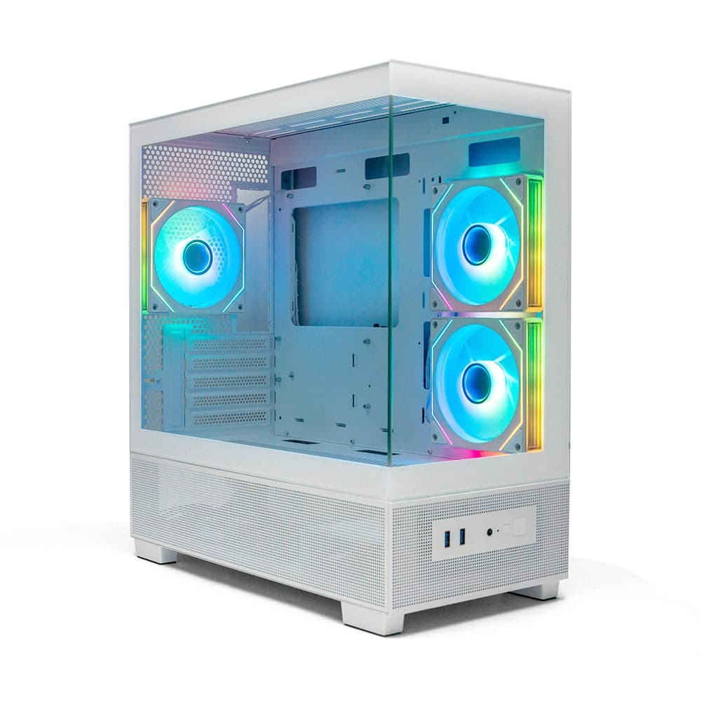 Корпус XASTRA Q500M 3ARGB-C10 White mATX/Aquarium/Screewless/ 3x120mm ARGB PWM FM fans/Argb+PWM HUB 10port/ Q500M-3FM12A-C10-WH