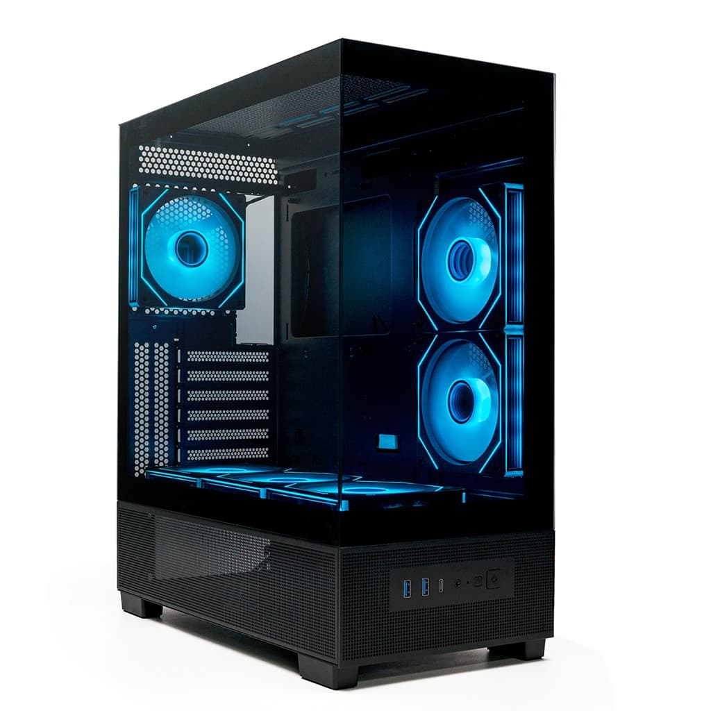 Корпус XASTRA Q500 6ARGB-C10-UC Black ATX/Aquarium/Screewless/ 6x120mm ARGB PWM FM fans/Argb+PWM HUB 10port/ Type-C/ Q500-6FM12A-C10-UC