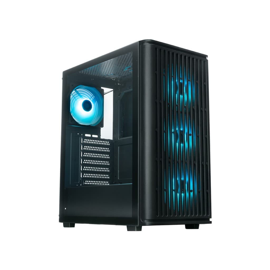 Корпус XASTRA A409 4ARGB-UC Black ATX/Mesh/Screwless full-size TG / 4x120mm ARGB PWM FС fans/Type-C/ A409-4FС12A-UC