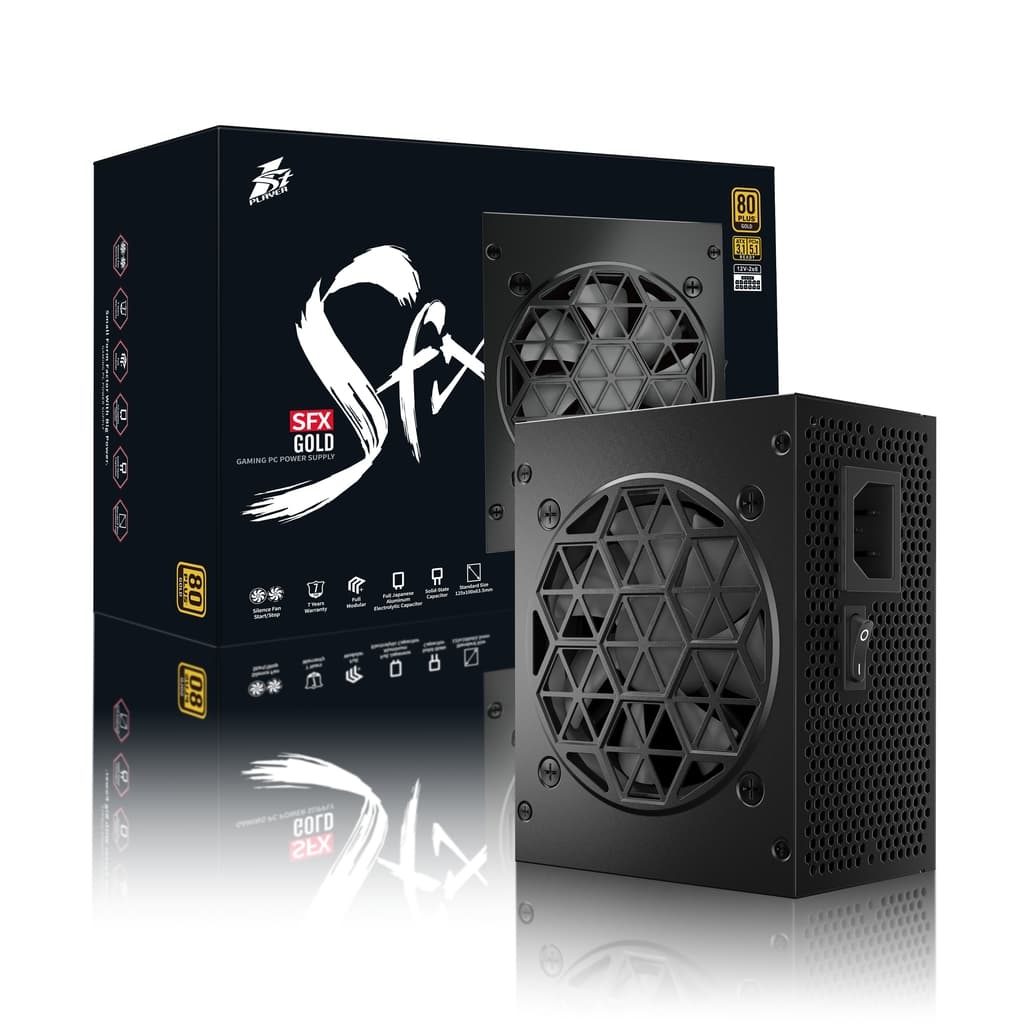 Блок питания 1STPLAYER SFX 850W GOLD Black / SFX, APFC, 80 PLUS Gold, LLC+DC-DC, full Japan solid-state caps, 80mm fan, full modular / PS-850SFX