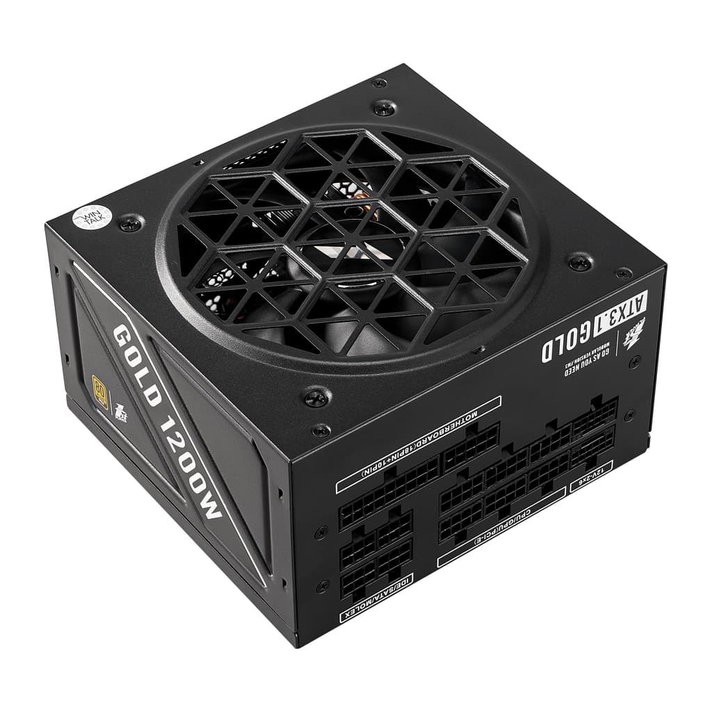 Блок питания 1STPLAYER NGDP GOLD 1200W Black / ATX 3.1, PCle 5.1, APFC, 80 PLUS Gold, LLC+DC-DC, full Japan solid-state caps, 120mm fan, full modular / HA-1200BA4