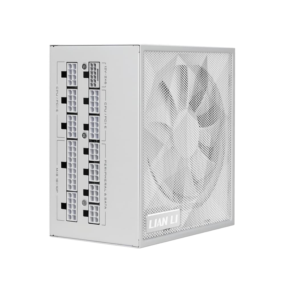 Блок питания Lian Li SX0850P / White / ATX 3.1, 850W, 80 PLUS Platinum, PCIe 5.1, APFC, 120mm FDB Fan, Fully Modular / G9P.SX0850P.W000.RU