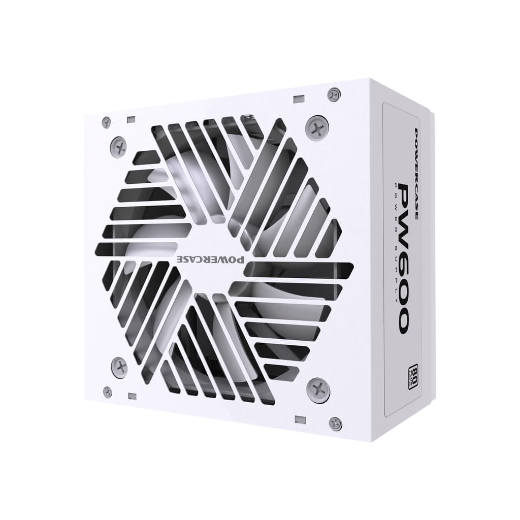 Блок питания Powercase PW600 / White / (80 Plus, ATX 2.31, 600W, APFC, DC-DC, 120mm Fan) / PSW-600W-DC