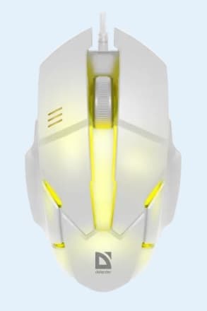 Мышь проводная Defender Host MB-982 , 7 цветов, 1000 dpi, белый (52983)