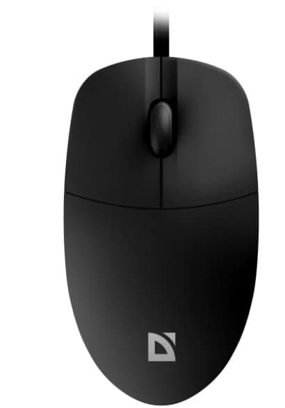 Мышь проводная Defender Azora MB-241 USB, черный, 3D, 1200dpi, 1,8м, подсветка (52241)