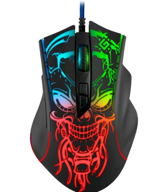 Мышь проводная игровая Defender Bulletstorm GM-928 оптика, 7 кнопок, 1200 - 7200dpi